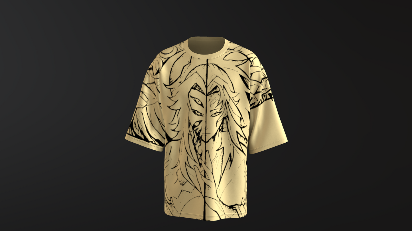 Mythic Warrior Oversized Graphic Tee - Desert Sand