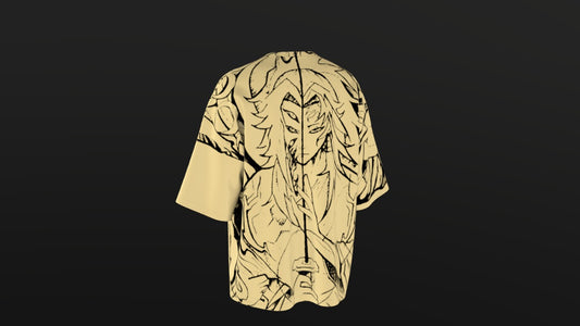 Mythic Warrior Oversized Graphic Tee - Desert Sand
